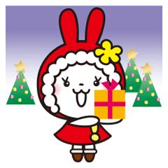 冬♥️きらきら花うさちゃん[英語]