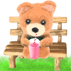 【動く】ふわもこ茶ぐま