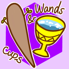 タロット小アルカナワンド＆カップスタンプ