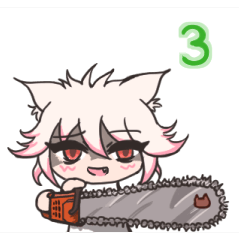 猫耳少女ミストちゃん 3（アルビノ）