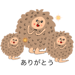 ベージュの毛玉婦人