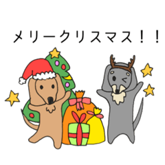 やさしいダックスのクリスマス