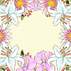 大人の水彩スタンプ