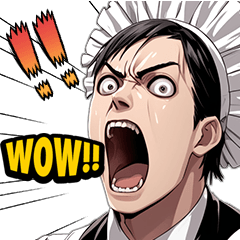 彼女に送れるメイドのスタンプ(E)