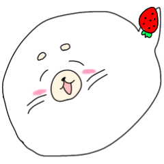 いちご大好き白アザラシ