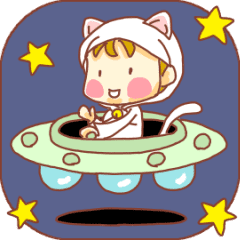 動くぽてちびちゃん（ネコ）