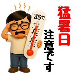 真夏のお父さんスタンプ