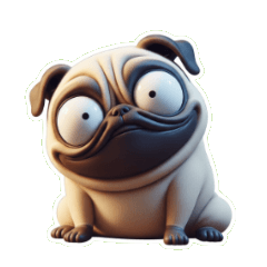 超ハイテンションなパグの「こんにちは！」