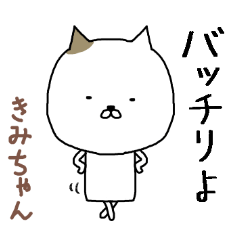 「きみ」ちゃん専用スタンプ（かわいい猫）