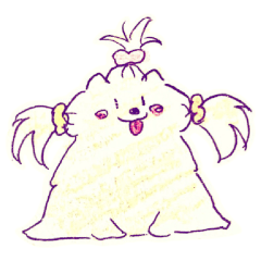 毛のびすぎちゃった犬。