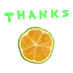 みかんみたいなレモン と 手書き風文字