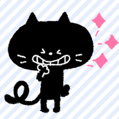 くろねこスタンプ。