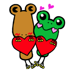 ハート❤️ほっぺのケロミん[カップル編］