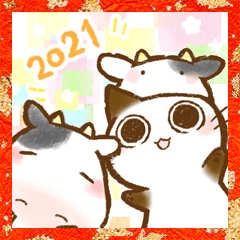 ちょこさん。年末年始のご挨拶BIGスタンプ