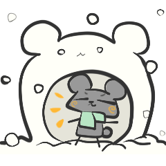 冬のリバーシくまー