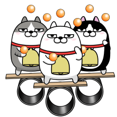 デカ動く 三匹の擦れねこ20