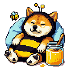 ハチさん太っちょ柴犬 花粉キツめ