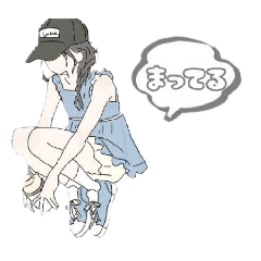 女の子スタンプ（韓国風）