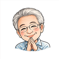 ジィジの挨拶スタンプ