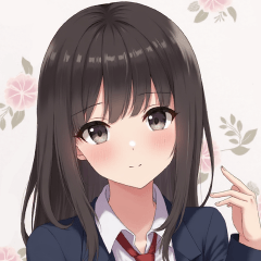 毎日使える♡黒髪スーツ女子BIGスタンプ