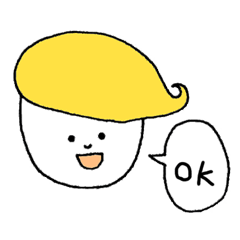 カラフルヘアーのふきだしスタンプ