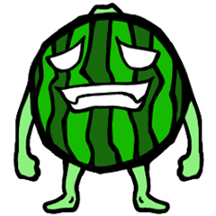 夏だ！動く！悪そうなスイカスタンプ