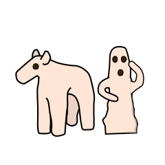 可愛いはにわのスタンプ