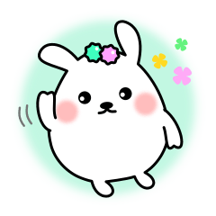 こんぺいとうウサギのスタンプ