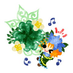 可愛い小人とクローバーの宝石