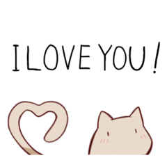 シンプルすぎるネコさんスタンプ