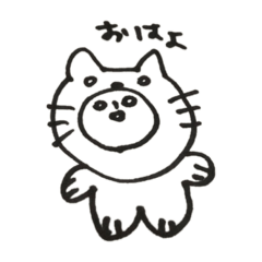 ねこ　あいさつスタンプ
