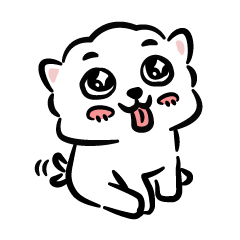 配達の仕事をしながらかわいい子犬を描いた