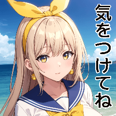 アニメ超美しいセーラー服の女の子