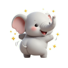 ぷっくりゾウさんの激カワご挨拶