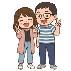 男女のゆる日常スタンプ2（無文字）