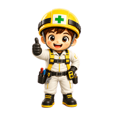 ご安全に！電工くん