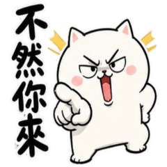 Sarcastic White Cat Funny Sassy [ZiFu]