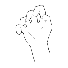 何かを訴えかける手