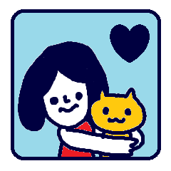 ちょっぴりシュールな女子と猫