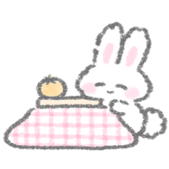 白いこうさぎスタンプ 冬