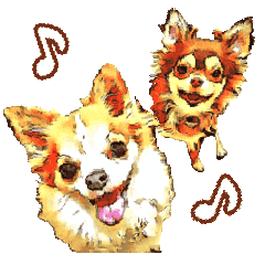 動くチワワスタンプ