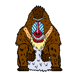 みんな大好きマンドリルさんスタンプ