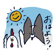 愛されパピヨンの脱力系スタンプ