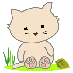 さびし顔にゃんこ