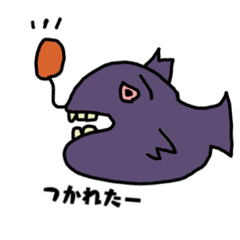 ゆるーっとした海のいきものスタンプ