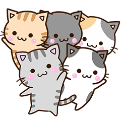 おちゃめなネコたち【かんたん返信編】