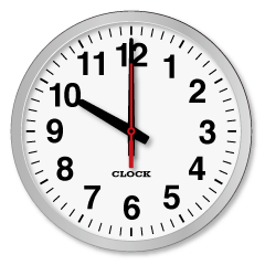 飛び出す! 時計のスタンプ