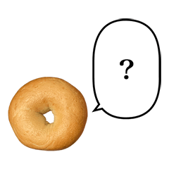 国産小麦 ベーグル　と　ふきだし