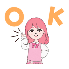 さくらちゃんのスタンプ OC (✿´ ꒳ ` )