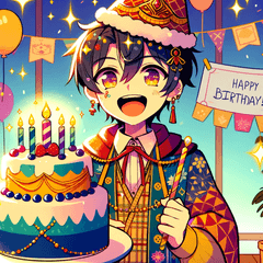 祝うアイドルオタク